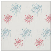 Red White en Blue Fireworks Custom Fabric Stof (Swatch)