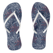 Red White en Blue Fireworks Pattern Teenslippers (Voetbed)