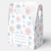 Red White en Blue Fireworks Summer Wedding Bedankdoosjes (Geopend)