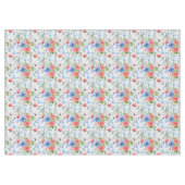 Red White en Blue Floral Bouquet Tablecloth Tafelkleed (Voorkant (Horizontaal))