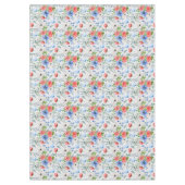 Red White en Blue Floral Bouquet Tablecloth Tafelkleed (Voorkant)