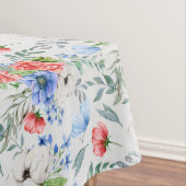 Red White en Blue Floral Bouquet Tablecloth Tafelkleed (Voorbeeld)