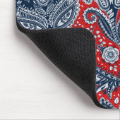 Red White en Blue Floral Paisley Bohemian Boho Muismat (Hoek)