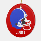 Red, White en Blue Football Helmet Ornament (Links)