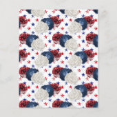 Red White en Blue Fourth of Juli Wedding Invite Flyer (Achterkant)