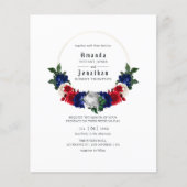 Red White en Blue Fourth of Juli Wedding Invite Flyer (Voorkant)