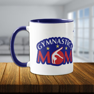 Red White en Blue Gymnastics Mam Personalized Mok