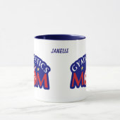 Red White en Blue Gymnastics Mam Personalized Mok (Midden)