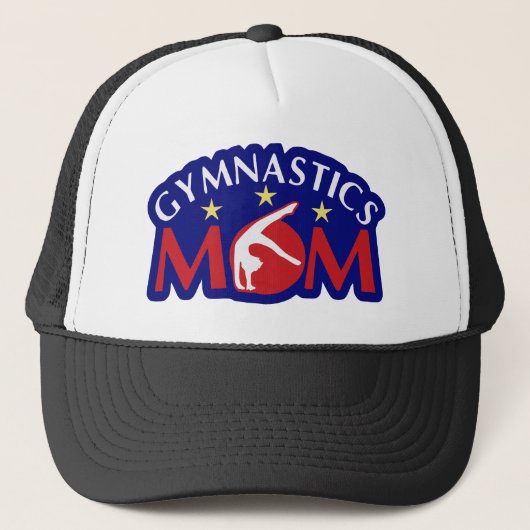 Red White en Blue Gymnastics Mam Trucker Pet (Voorkant)
