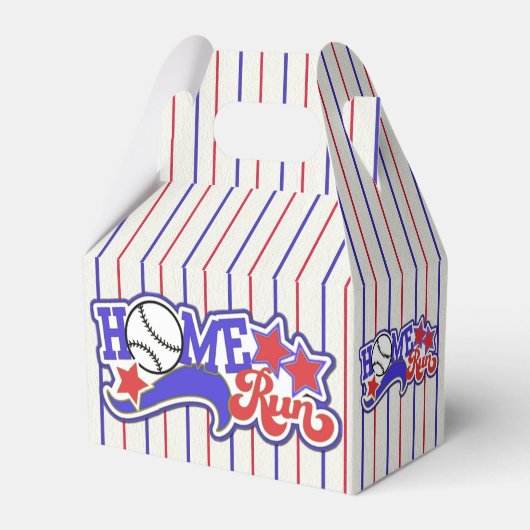 Red White en Blue Home Run Baseball Gable Favor Bo Bedankdoosjes (Achterkant)