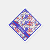 Red White en Blue Home Run Baseball Striped Servet (Hoek)