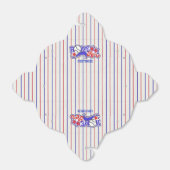 Red White en Blue Home Run Baseball Striping Box Bedankdoosjes (Uitgevouwen)