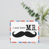 Red White en Blue Ik ben haar Mr. Briefkaart (Staand voorkant)