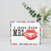 Red White en Blue, ik ben zijn Mrs. Briefkaart (Staand voorkant)