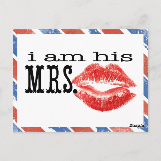 Red White en Blue, ik ben zijn Mrs. Briefkaart (Achterkant)