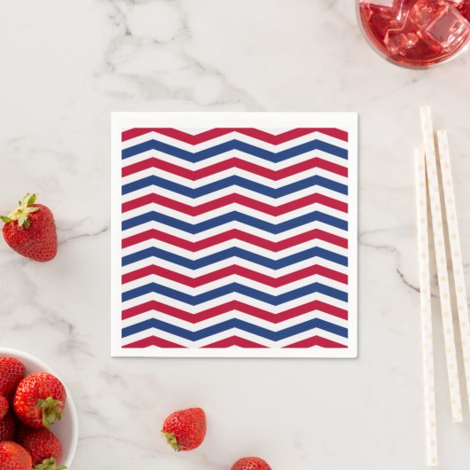 Red White en Blue Napkins Servetten (Insitu)