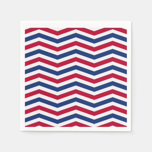 Red White en Blue Napkins Servetten (Voorkant)