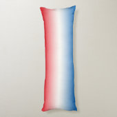 "Red White en Blue Ombre" Lichaamskussen (Achterkant (Verticaal))