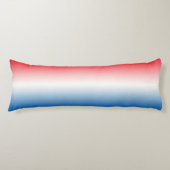 "Red White en Blue Ombre" Lichaamskussen (Voorkant)