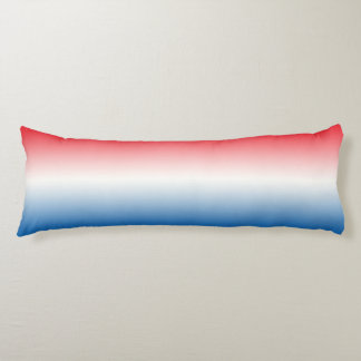 "Red White en Blue Ombre" Lichaamskussen
