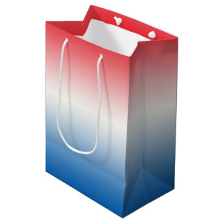 Red White en Blue Ombre Medium Cadeauzakje
