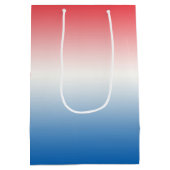 Red White en Blue Ombre Medium Cadeauzakje (Achterkant)