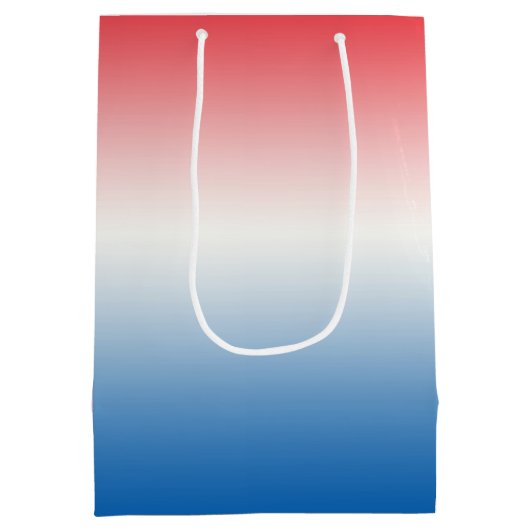 Red White en Blue Ombre Medium Cadeauzakje (Achterkant)