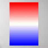 Red White en Blue Ombre Poster (Voorkant)