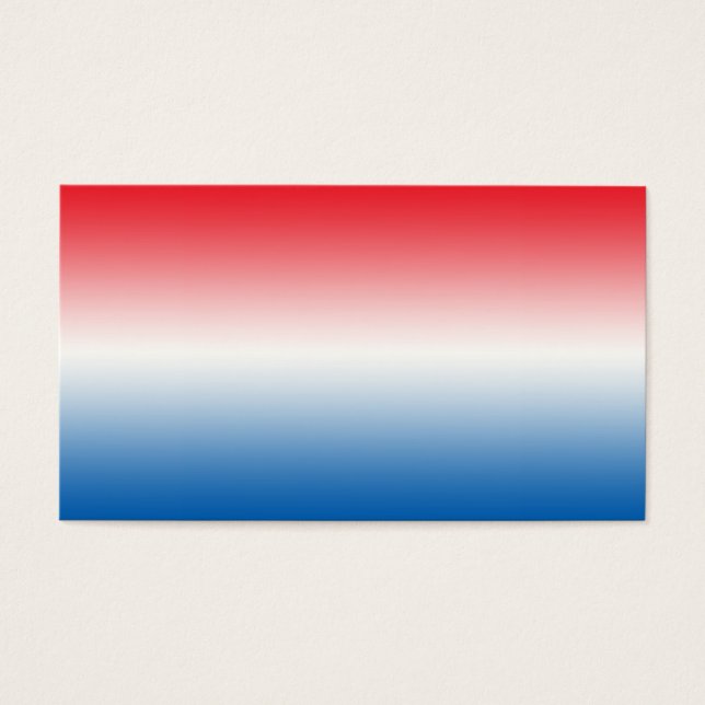 Red White en Blue Ombre Visitekaartje (Voorkant)