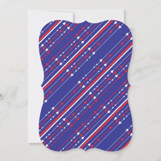 Red White en Blue op 4 juli Kaart (Achterkant)