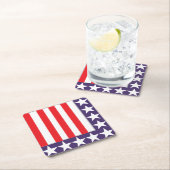 Red White en Blue op 4 juli Kartonnen Onderzetters (Insitu)