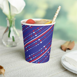 Red White en Blue op 4 juli Papieren Bekers