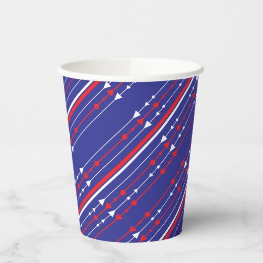 Red White en Blue op 4 juli Papieren Bekers (Links)