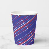 Red White en Blue op 4 juli Papieren Bekers (Voorkant)