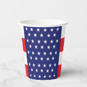 Red White en Blue Party-bekertjes met sterren en s Papieren Bekers (Voorkant)