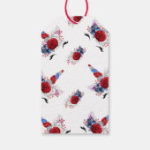 Red, White en Blue Patriotic Unicorn Cadeaulabel (Achterkant)