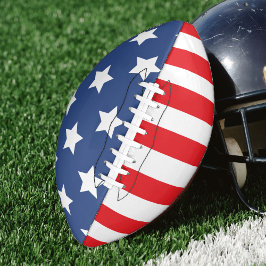 Red White en Blue Patriotic USA American Flag Football