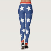 Red White en Blue Patriotic USA American Flag Leggings (Achterkant)