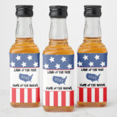 Red White en Blue Patriotic USA American Flag Likeurfles Etiket (Flessen)