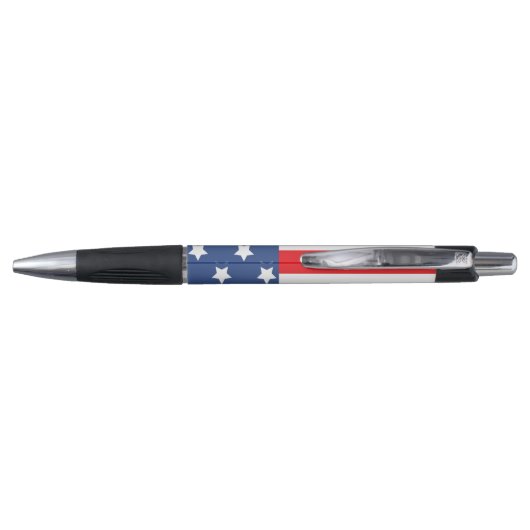 Red White en Blue Patriotic USA American Flag Pen (Achterkant)