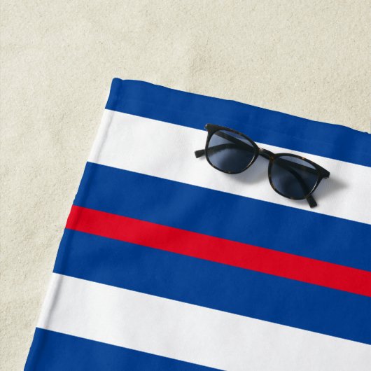 Red White en Blue Patriotic USA Strandlaken (In situ)