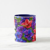 Red White en Blue Petunia Flowers Mok Cup (Midden)