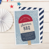  Red White en Blue Pop Summer BBQ Kaart