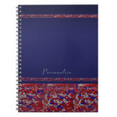 Red White en Blue Sparkle Sequins op 4 juli Bling Notitieboek (Voorkant)