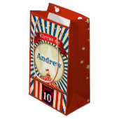 Red White en Blue Star Circus Big Top Klein Cadeauzakje (Voorkant Gekanteld)