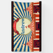 Red White en Blue Star Circus Big Top Spandoek (Verticaal)