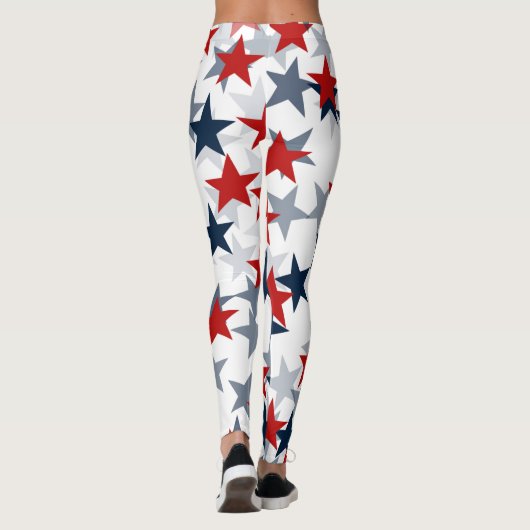 Red White en Blue Star Leggings (Achterkant)