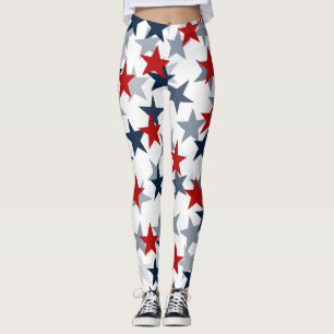 Red White en Blue Star Leggings