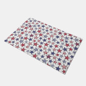 Red White en Blue Stars America Patriottic Deurmat (Schuin)