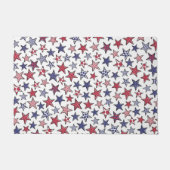 Red White en Blue Stars America Patriottic Deurmat (Voorkant)